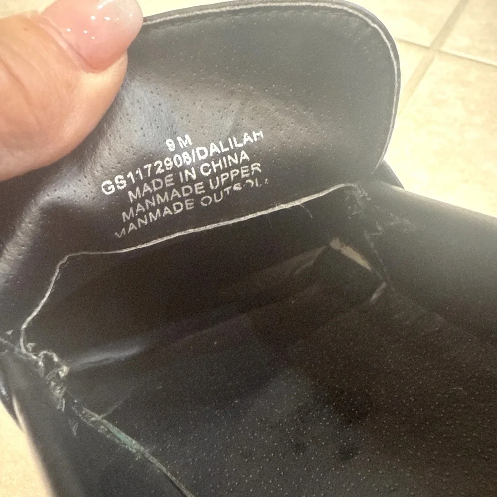 Mia‎ Black Dalilah Smooth Loafer Chunky Platform Lug Sole Block Heel Size 9